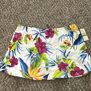 Floral Tropical Print Skirt